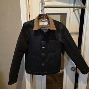 Brand New Rogue Territory Supply Jacket Corduroy Collar Selvedge Indigo 22oz
